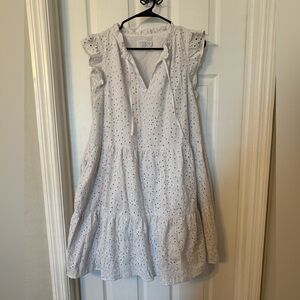 Time and Tru White Ruffle Dress